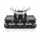 Haeger Fondue, Grill & Raclette Set for 8 Cool Dinner – 1400W GR-FRG.016A
