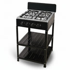 Mirage 4 Burner Gas Cooker with Protective Lid & 2 Shelves | GL-004