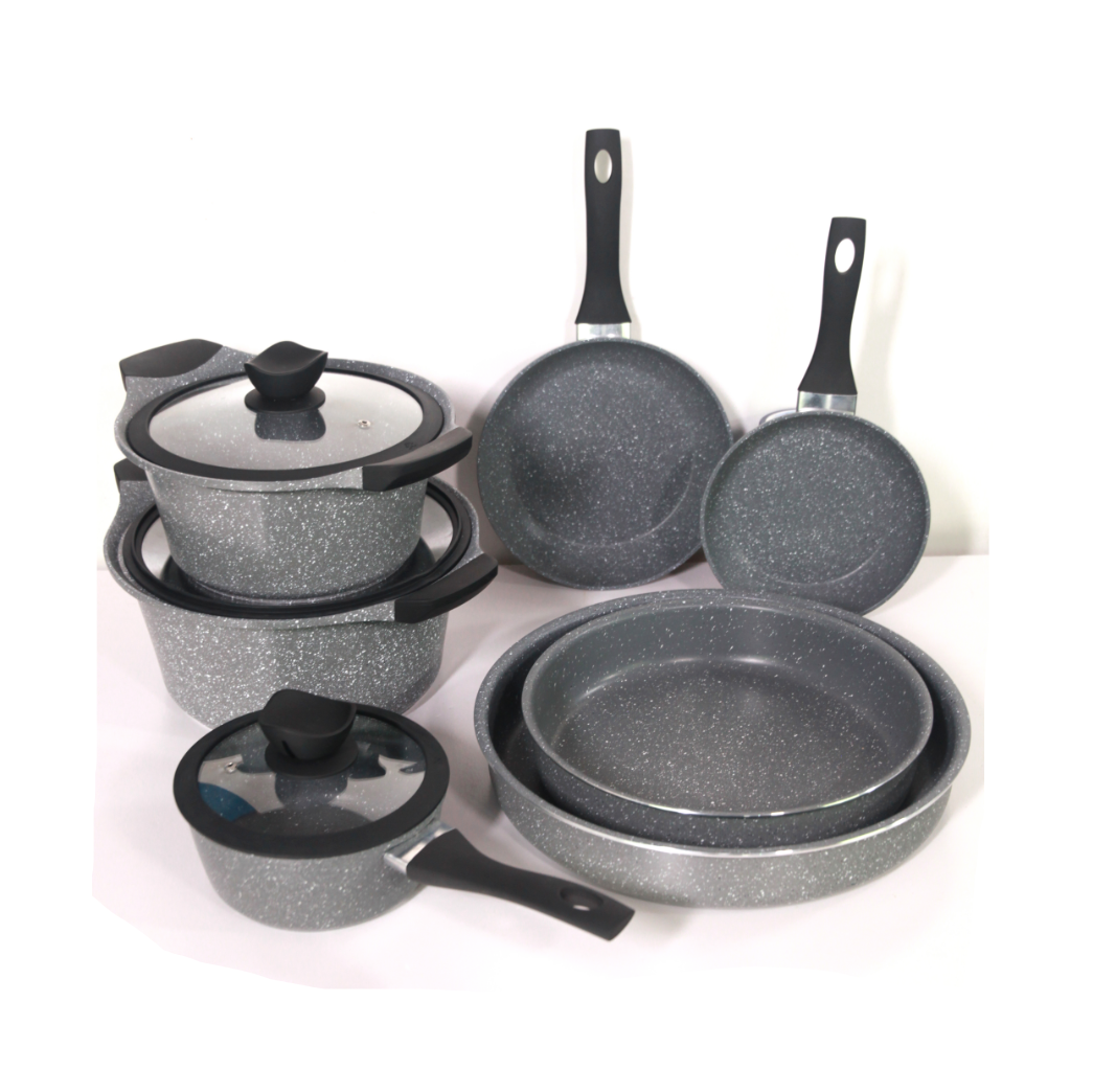 Mirage Grey Granite Coated Cookware Set 6 Pcs | SET 1836