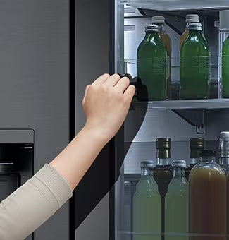 ثلاجة إل جي 4 أبواب سعة 738 لتر – زجاج أسود | InstaView Door-in-Door، موديل GCX-334DFBB