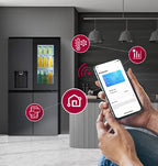 ثلاجة إل جي 4 أبواب سعة 738 لتر – زجاج أسود | InstaView Door-in-Door، موديل GCX-334DFBB