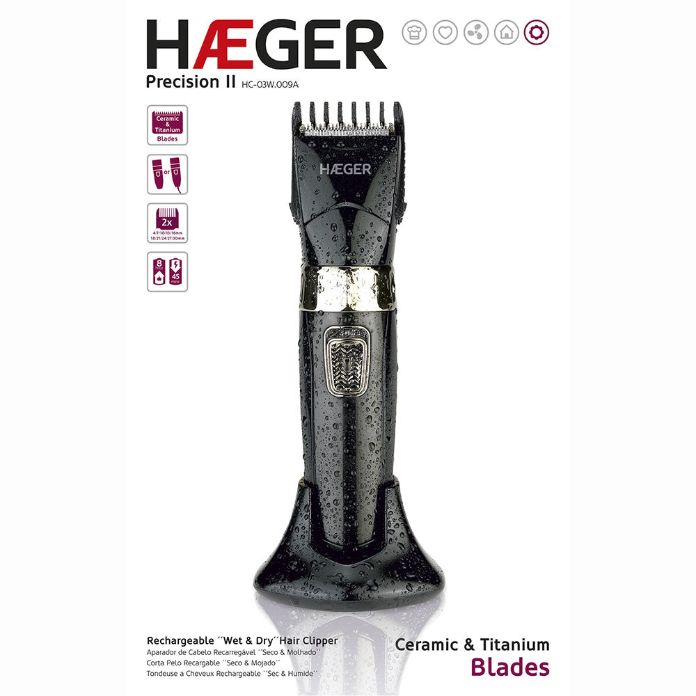 HAEGER Hair Clipper Precision II Cordless – Wet & Dry | HC-03W.009A