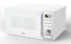 ميكروويف كوين شيف الرقمي 28 لتر - 900 واط | شاشة LED | أبيض وفضي، QCMD28