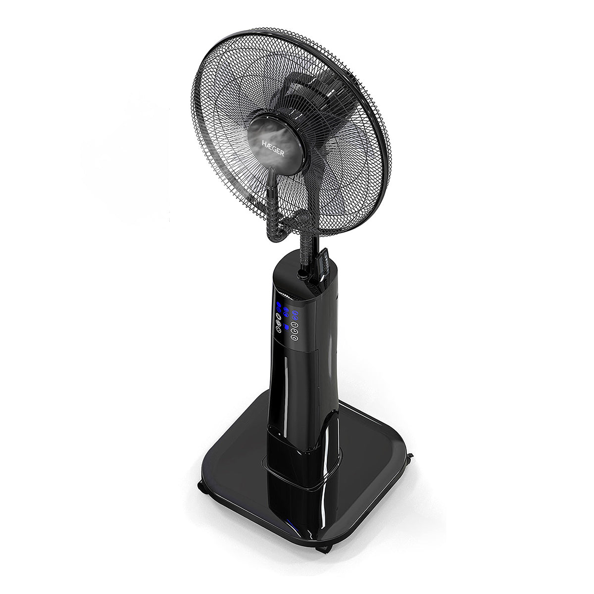 HAEGER Digital Fan with Humidifier – 70W, 3 Speeds, Ø45cm – Black Mist II, HF-18R.002A