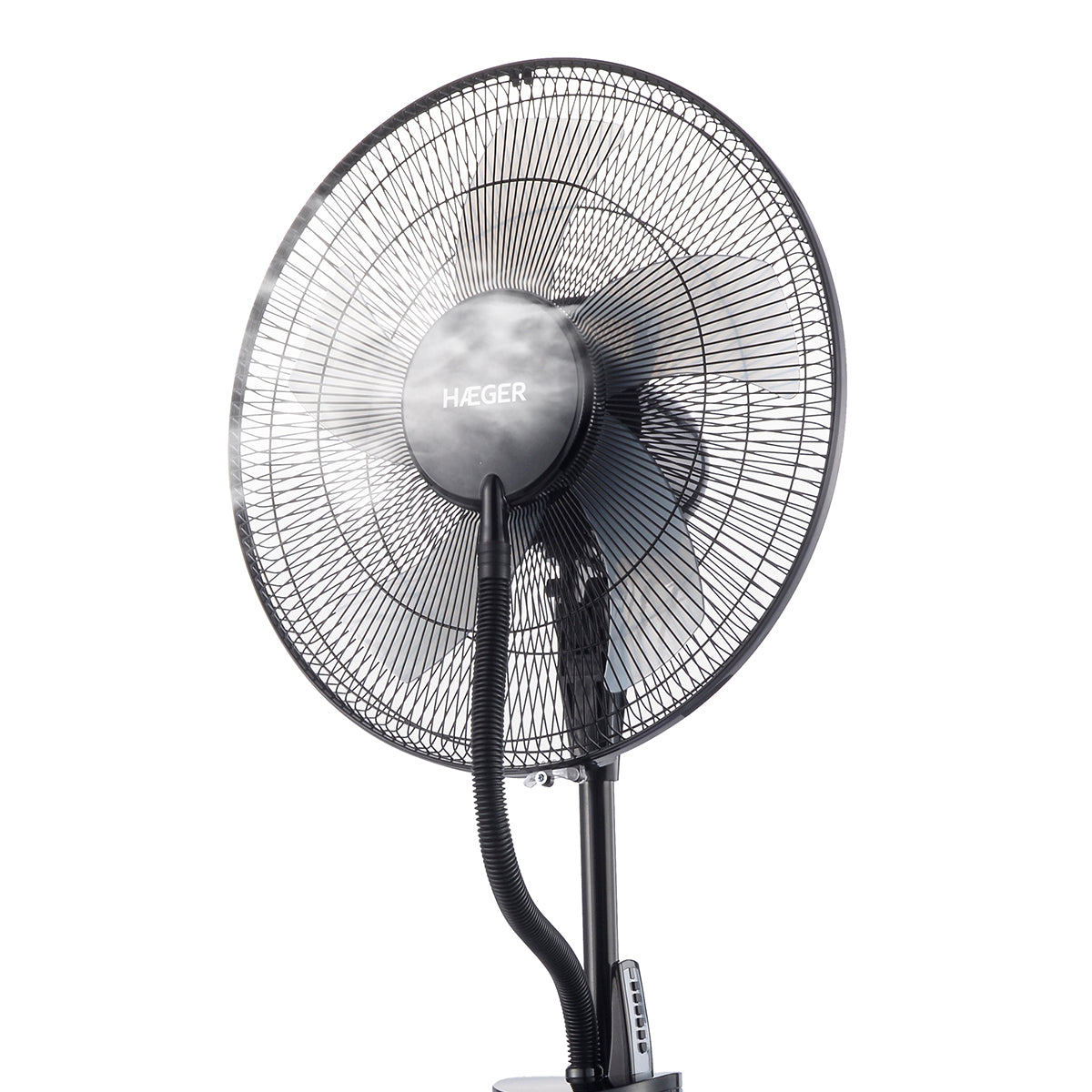 HAEGER Digital Fan with Humidifier – 70W, 3 Speeds, Ø45cm – Black Mist II, HF-18R.002A