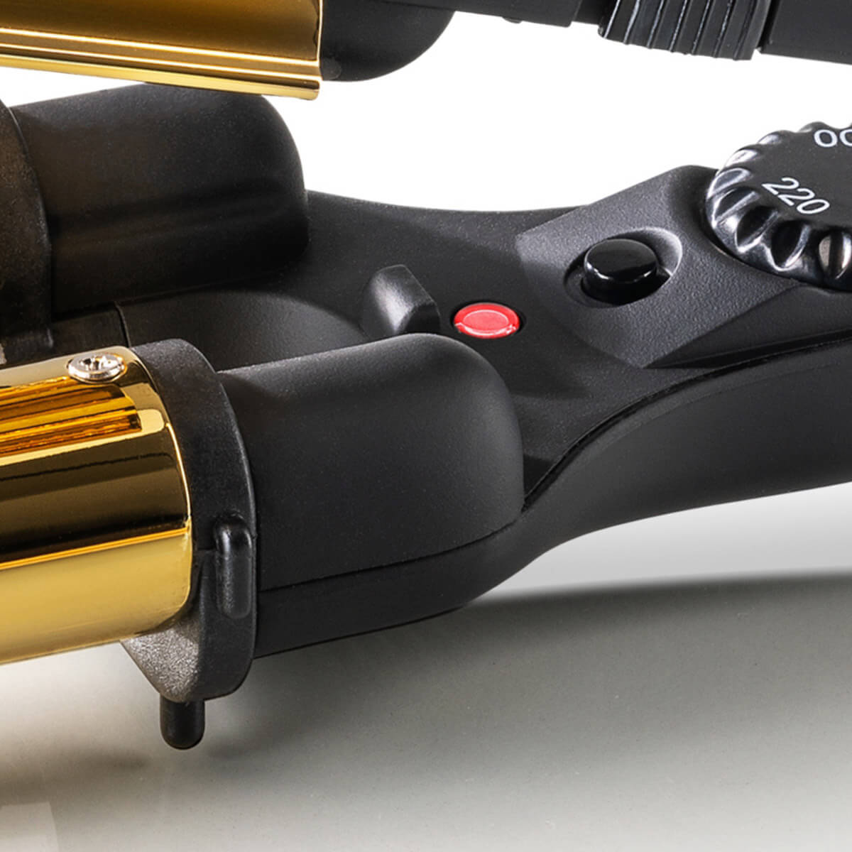 HAEGER Golden Curls Triple Barrel Curling Iron – 3 Ceramic Rollers, 220ºC, HR-45B.002A
