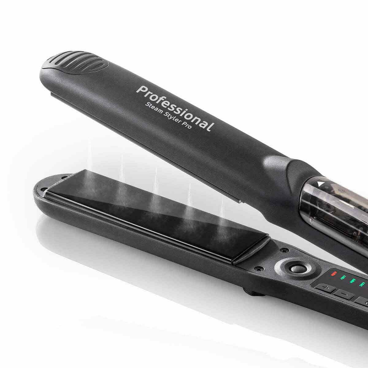 HAEGER Steam Styler Pro – Titanium Plates, Steam System, 230ºC, Dual Voltage, HS-45B.007A