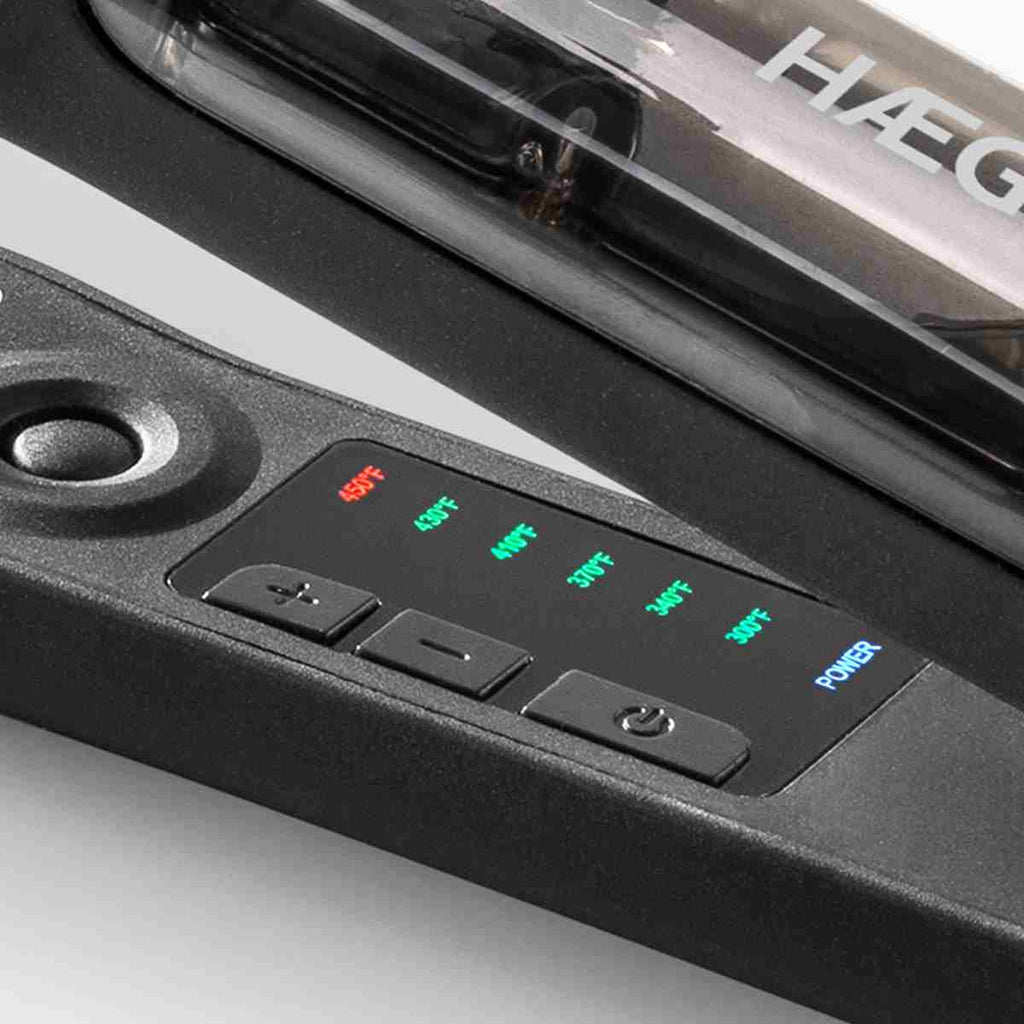 HAEGER Steam Styler Pro – Titanium Plates, Steam System, 230ºC, Dual Voltage, HS-45B.007A