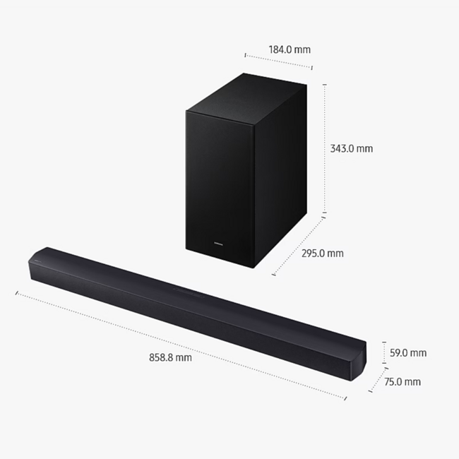 Samsung B-Series Soundbar 2.1Ch with Wireless Subwoofer & DTS Virtual:X, HW-B450F