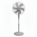 Mirage Stand Fan 18" 70W 5 Blades Copper Motor Grey | FS-45-501G