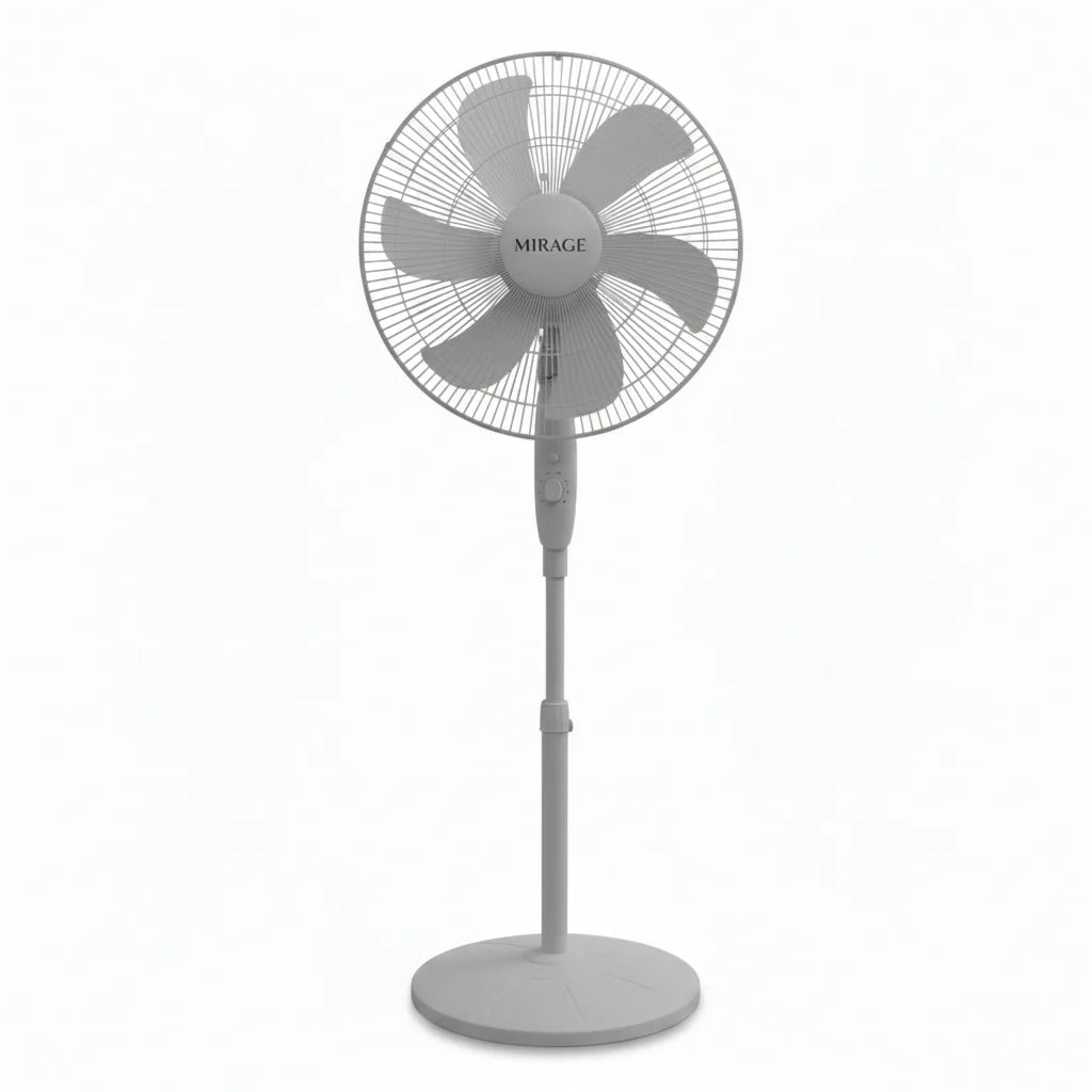 Mirage Stand Fan 18" 70W 5 Blades Copper Motor Grey | FS-45-501G