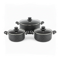Mirage Grey Granite Coated Casserole Set 3 Pcs | M-C2028F