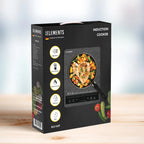 KB ELEMENTS 2000W Induction Cooker – Grey Crystal Glass Touch Control (ELK102P))