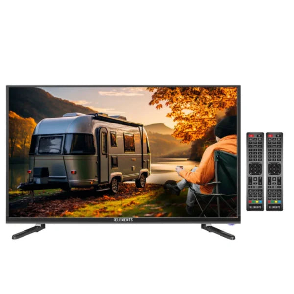 تلفزيون KB Elements LED مقاس 24 بوصة بدقة FHD، طراز ELT24DE910B، يعمل ببطارية 12 فولت