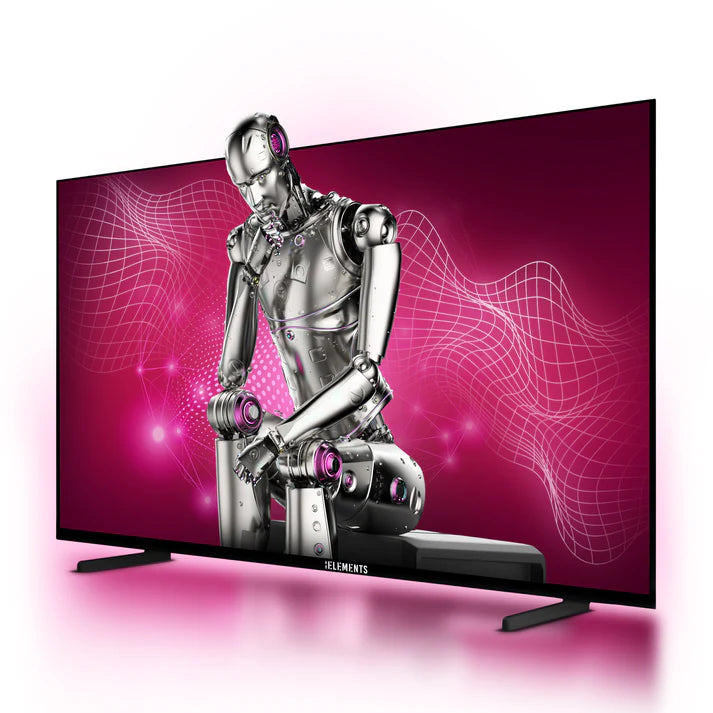 تلفزيون KB ELEMENTS الذكي QLED 4K مقاس 100 بوصة بنظام WebOS، تصميم بدون إطار (ELT100WQ8DE)