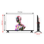 تلفزيون KB ELEMENTS الذكي QLED FULL HD مقاس 32 بوصة من VIDAA، بتصميم بدون إطار (ELT32VQ8DE)