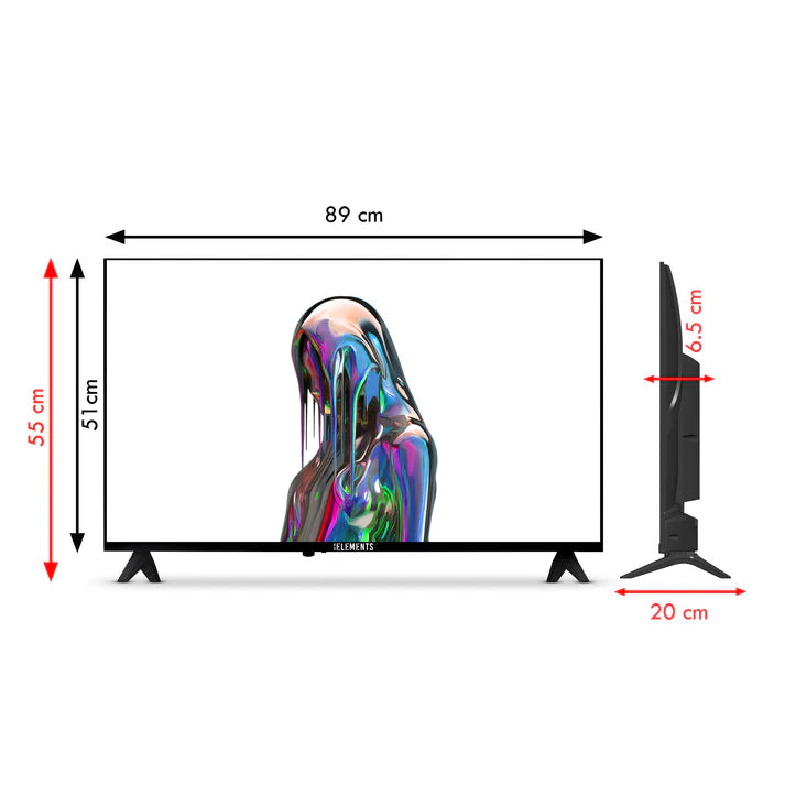 تلفزيون KB ELEMENTS الذكي QLED FULL HD مقاس 40 بوصة من VIDAA، بتصميم بدون إطار (ELT40VQ8DE)