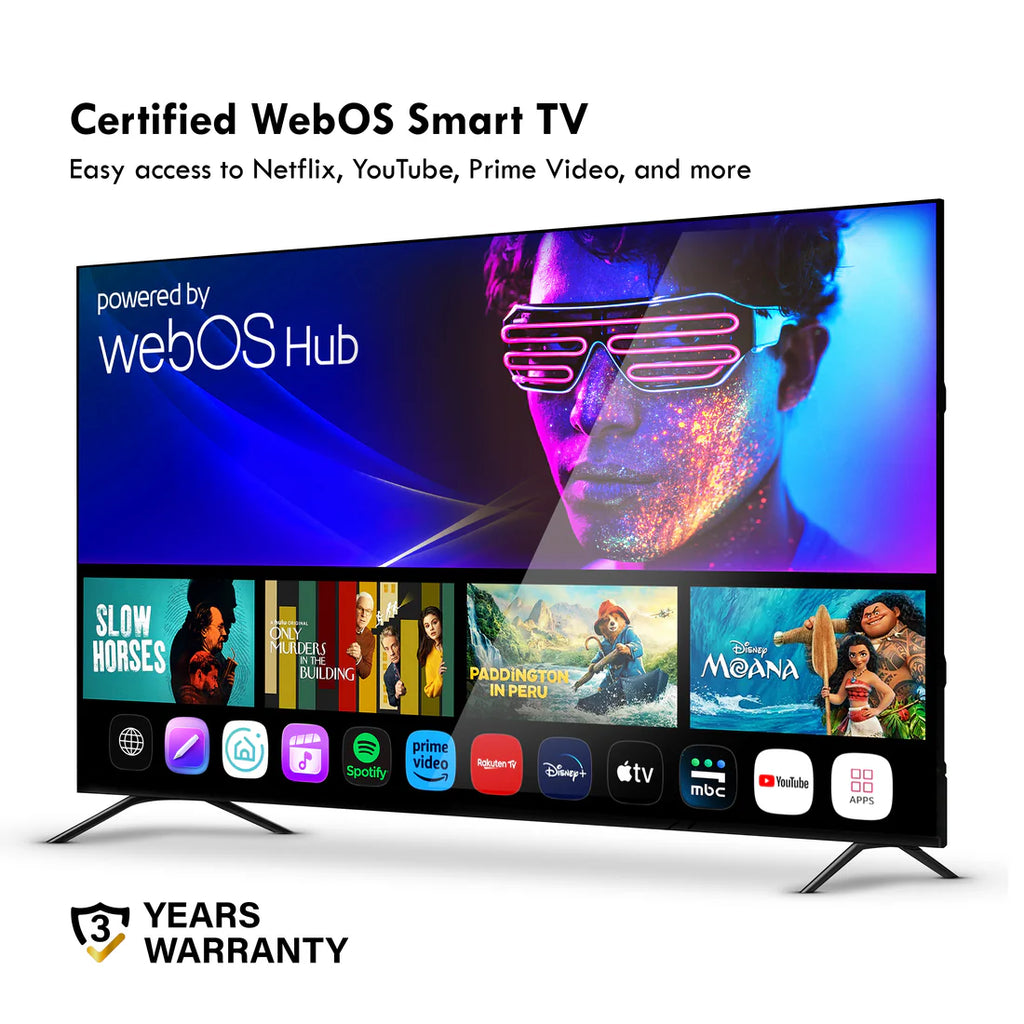 تلفزيون KB ELEMENTS الذكي QLED 4K مقاس 75 بوصة بنظام WebOS، تصميم بدون إطار (ELT75WQ8DE)