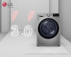 مجفف إل جي DUAL Inverter Heat Pump™ Dryer سعة 9 كجم - فضي بلاتيني، RH90V9PV8N