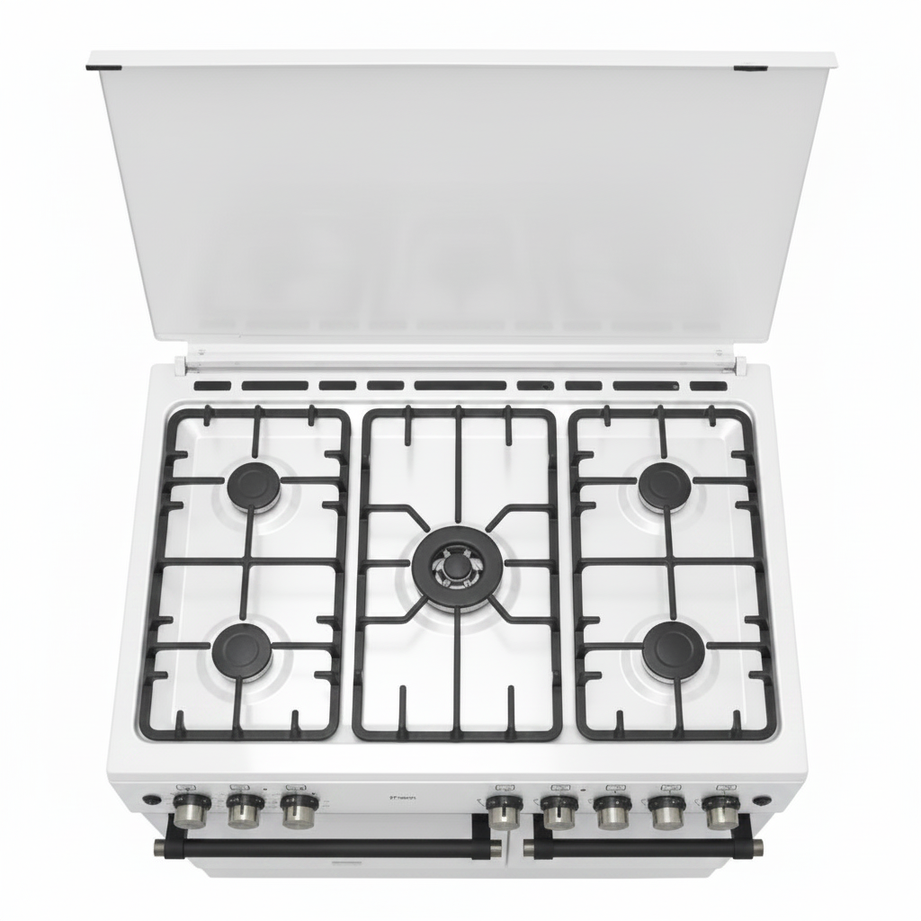 Mirage Gas Cooker Freestanding 1009 – 5 Burners | 90cm | Convection Fan | Thermostat | White