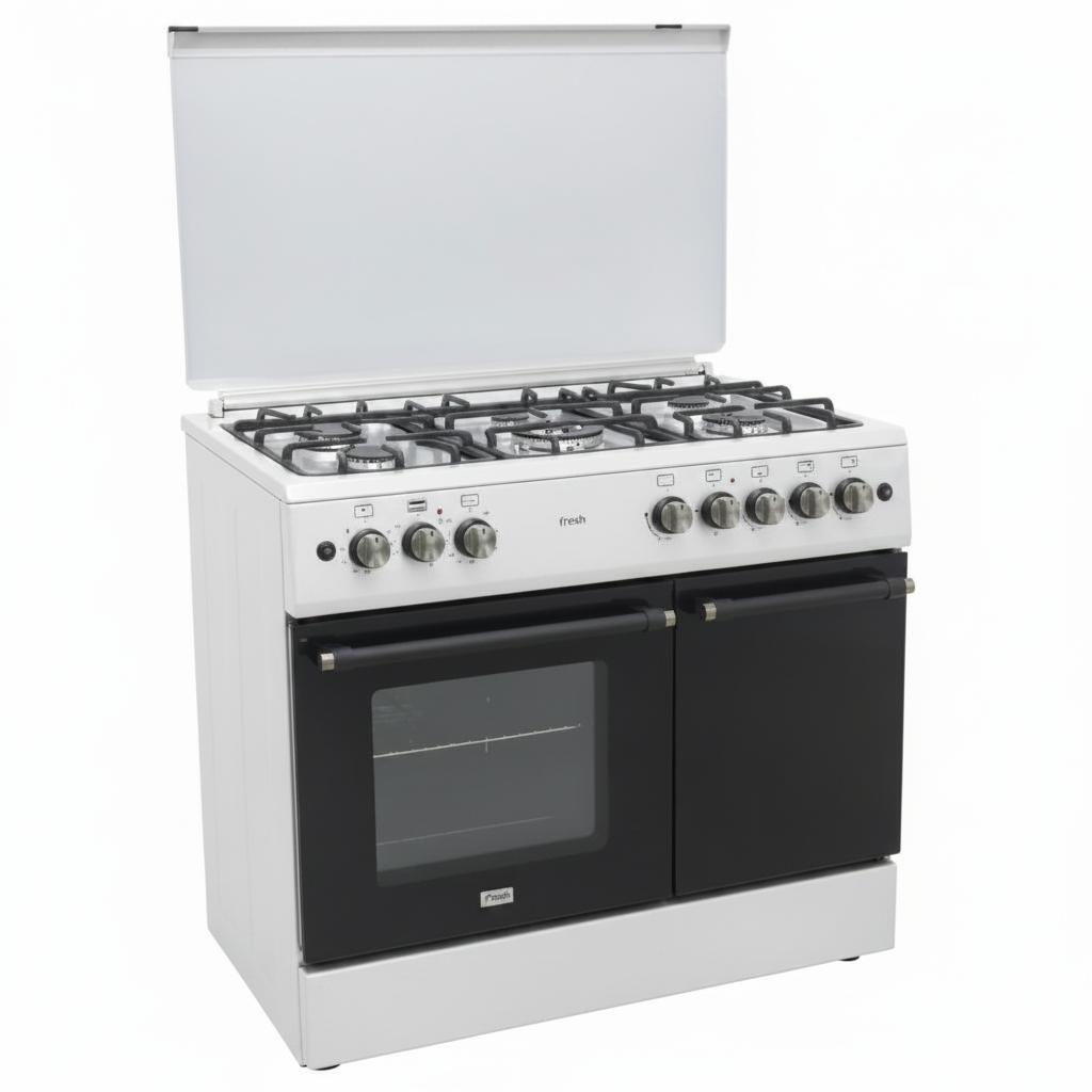 Mirage Gas Cooker Freestanding 1009 – 5 Burners | 90cm | Convection Fan | Thermostat | White