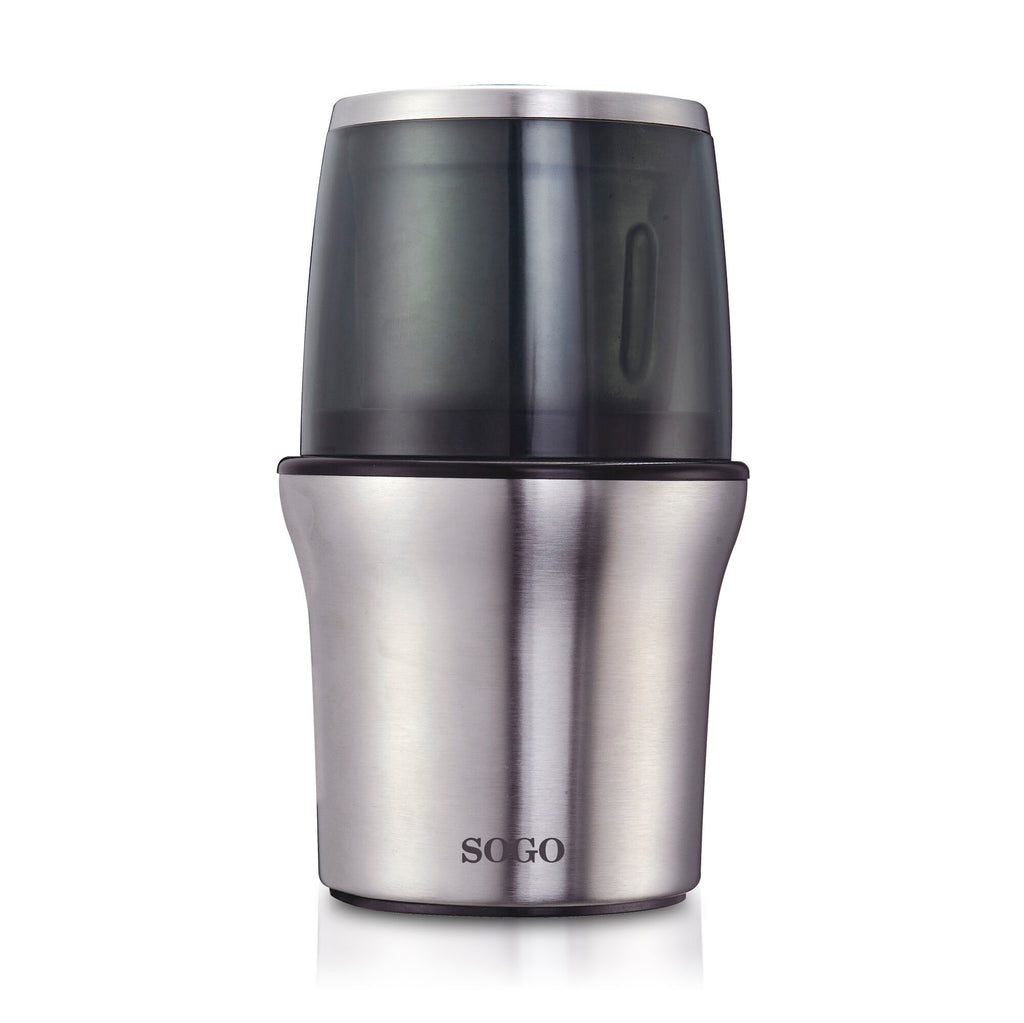 SOGO Electric Grinder & Chopper – 300W, 2 Stainless Steel Cups, Dry & Wet – MOL-SS-5230