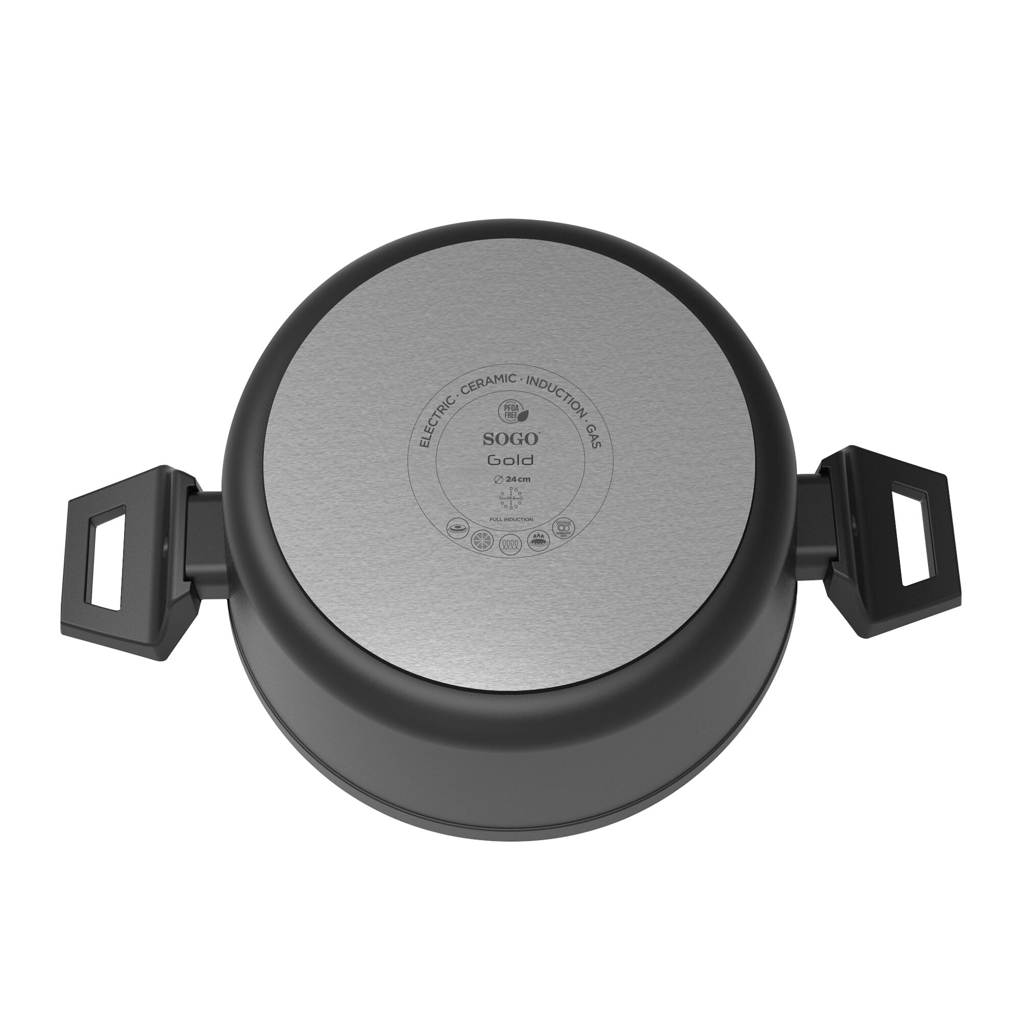 Sogo High Casserole With Glass Lid | Forged Aluminum Gold Series 28cm×12cm | SS-23195