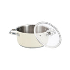 HAEGER Cooking Pot Stainless Steel Pastel Multi Sizes 32, 28, 24, 20, 18, 16 cm | Glass Lid | All Hobs