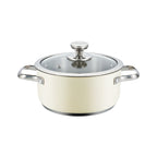 HAEGER Cooking Pot Stainless Steel Pastel Multi Sizes 32, 28, 24, 20, 18, 16 cm | Glass Lid | All Hobs