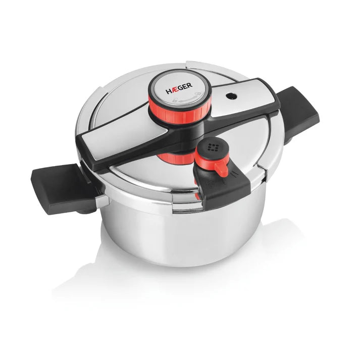HAEGER Easy Cooker 2-in-1 Pressure Cooker 8L | Stainless Steel | Fast & Safe Cooking, PC-8SS.023A