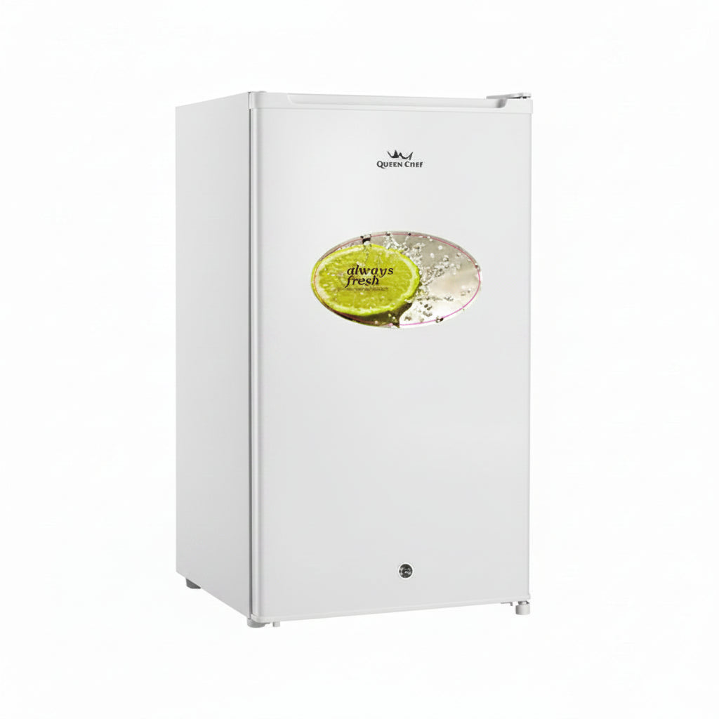 ثلاجة صغيرة كوين شيف، 100 لتر، BC100W، تذويب يدوي، A++، أبيض
