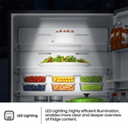 Hisense Refrigerator Bottom Freezer, 500 Liters Gross, Silver