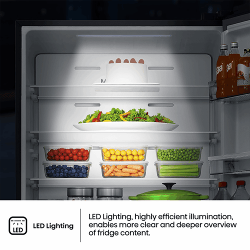 Hisense Refrigerator Bottom Freezer, 500 Liters Gross, Silver