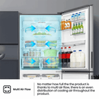 Hisense Refrigerator Bottom Freezer, 500 Liters Gross, Silver