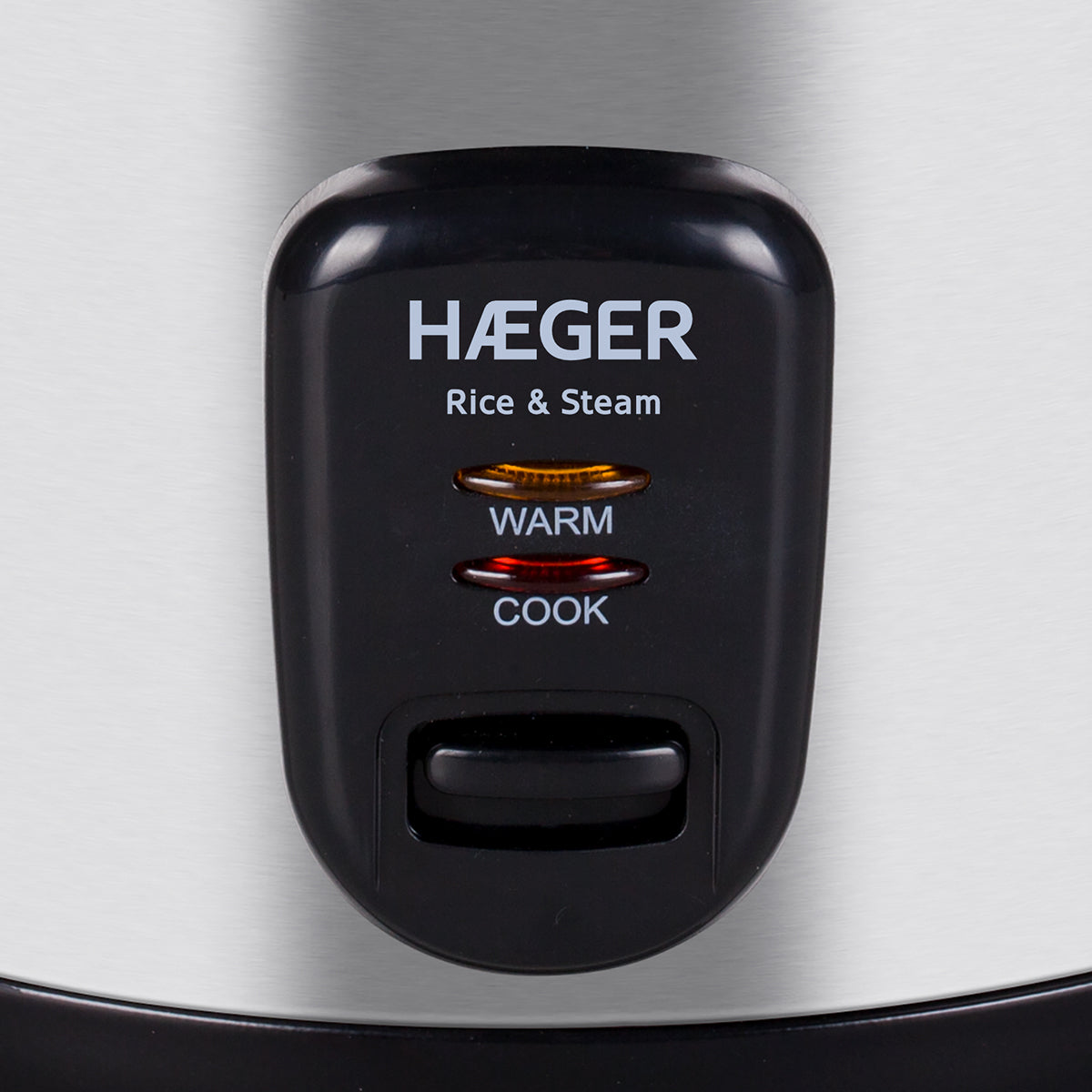 HAEGER Rice & Steam Electric Rice Cooker 1.8L | 700W | Stainless Steel | Steamer