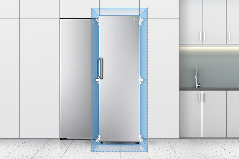 ثلاجة إل جي بباب واحد 384 لتر – | تبريد خطي (LinearCooling™) | ثينكيو واي فاي، GC-F511ELDM، فضي