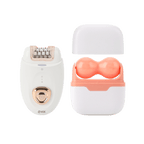 Vox Epilator with Ice Roller – 32 Tweezers, LED Light, 60 Min, White, SETLS5058N