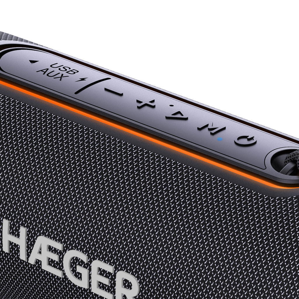 Haeger Speaker Light Boom Portable Bluetooth 10W – IPX5, RGB Lighting, TWS, SP-10W.003A