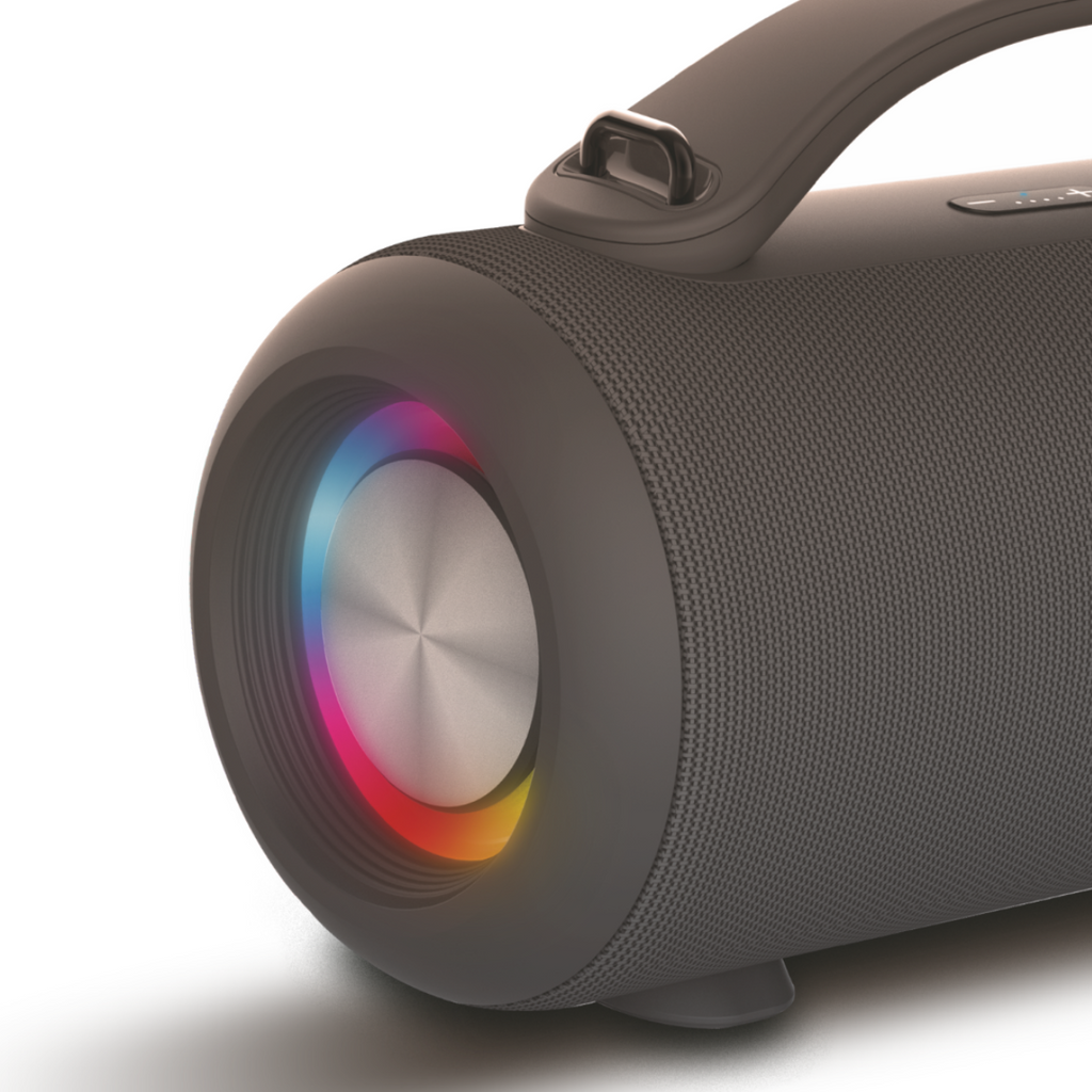 Haeger Speaker Super Boom Portable Bluetooth 40W – 24H Battery, IPX5, TWS, Bass Boost, Full-Colour Lighting, SP-40W.001A