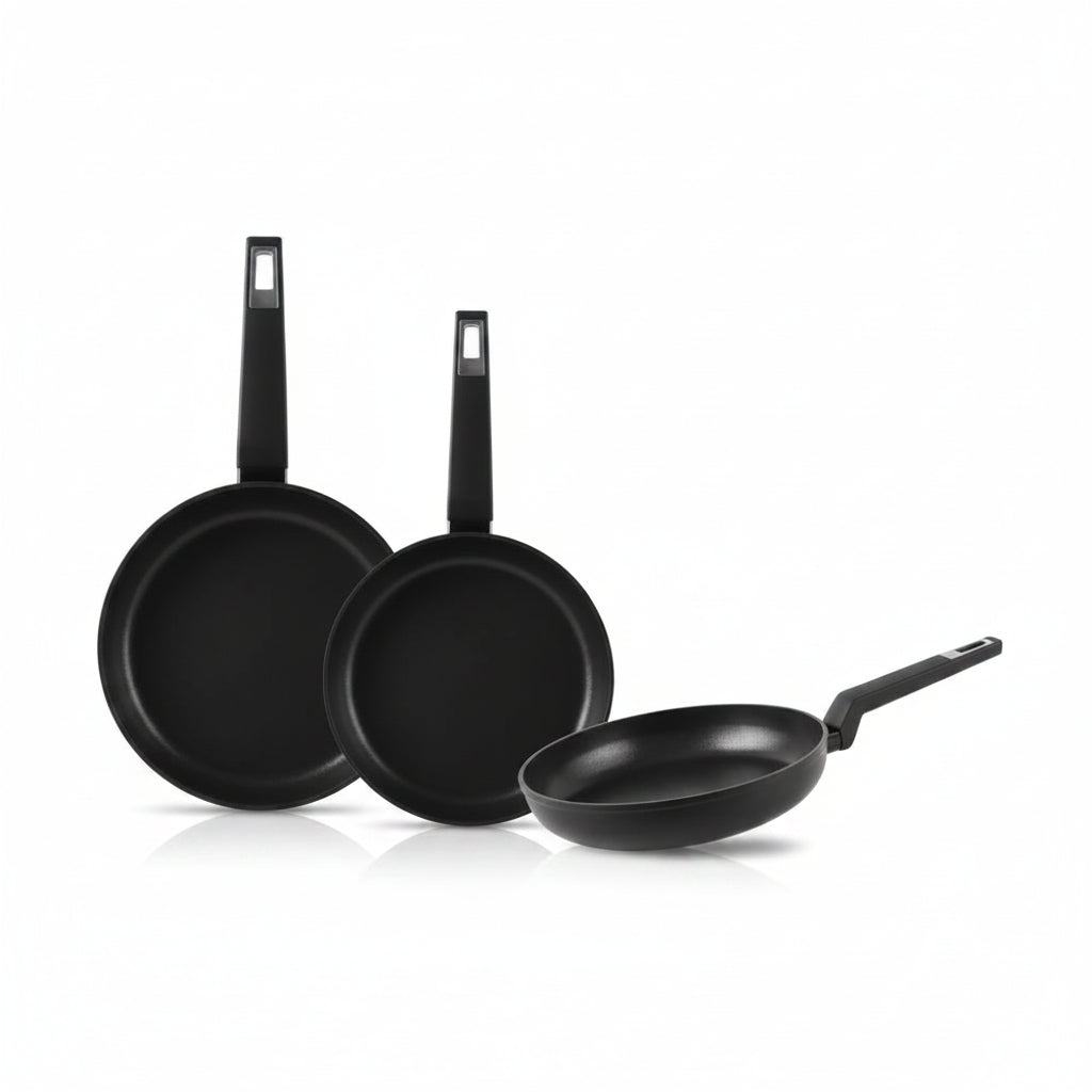 SOGO 3-Piece Frying Pan Set 18cm + 22cm + 26cm | Forged Aluminum | Non-Stick | Induction Ready