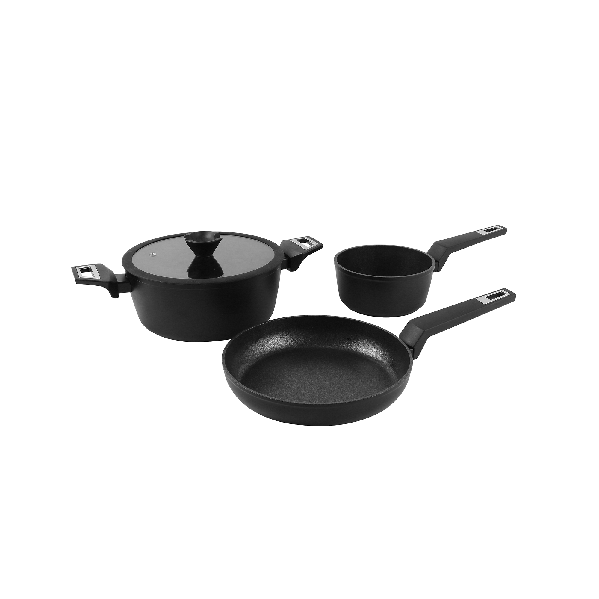 Sogo Gold Series 3-Piece Cookware Set | Saucepan 16cm + Casserole 24cm + Frying Pan 24cm | SS-23200