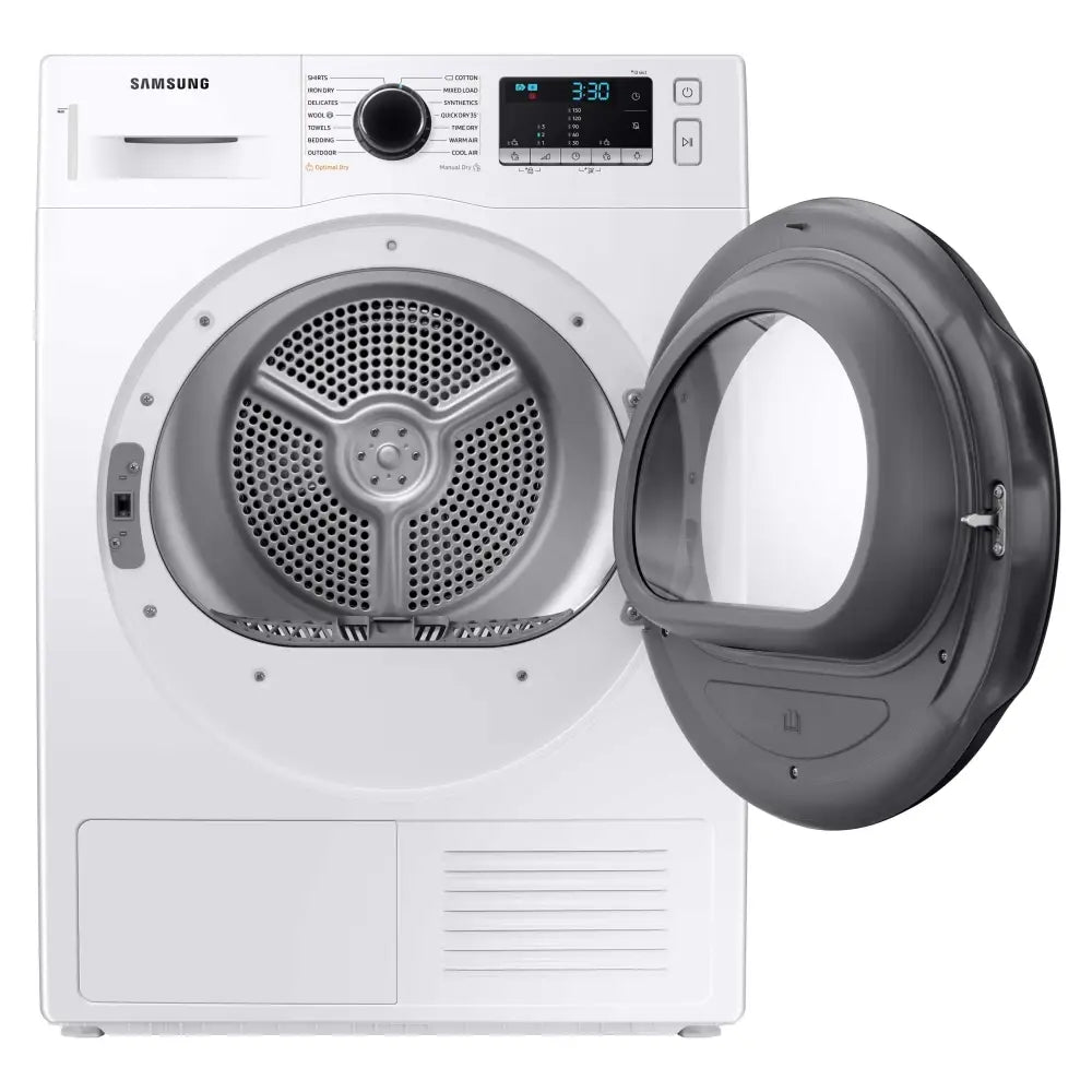 Samsung Dryer Heat Pump Condenser Tumble 9 KG  Series 5 White – A++ Energy, SensorDry, Diamond Drum | DV90TA040AE