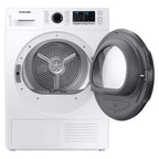 Samsung Dryer Heat Pump Condenser Tumble 9 KG  Series 5 White – A++ Energy, SensorDry, Diamond Drum | DV90TA040AE