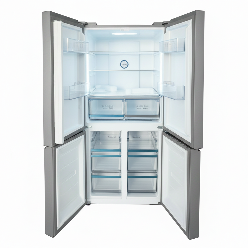 MirageFour Door Refrigerator Grey Pure Glass Inverter No Frost 630L | MR-FRG731INV