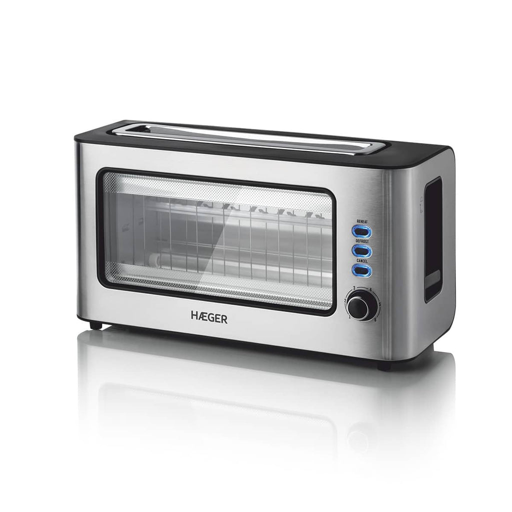 HAEGER Window Toaster with Easy View Glass Window – 1000W | TO-100.014A