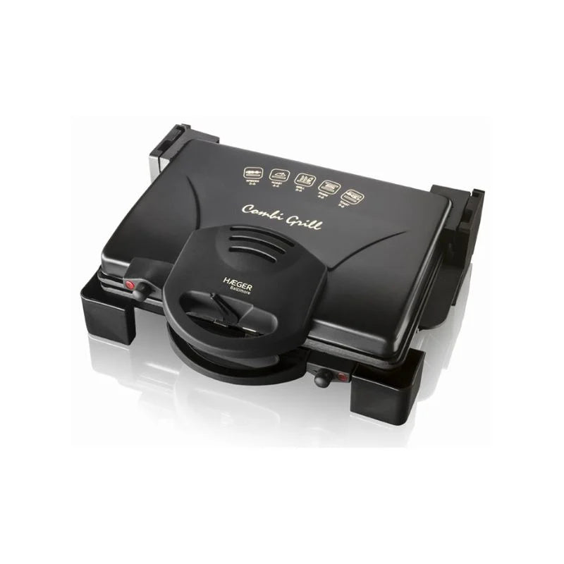 HAEGER Contact Grill Baltimore – 1900W, Dual Non-Stick Plates, 180º Opening, GR-190.008A