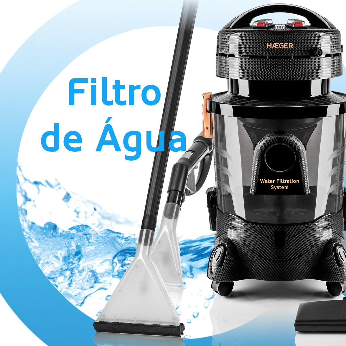 Haeger Vacuum Cleaner Shampoeer Pro Multifunction 1400W 9L – Cyclonic Water Filter, VC-12W.045A
