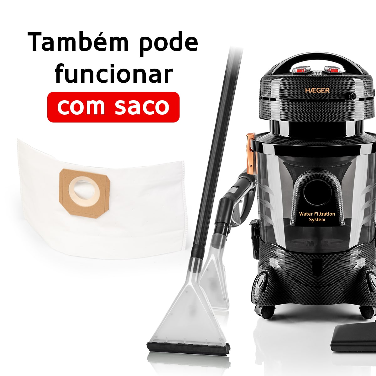 Haeger Vacuum Cleaner Shampoeer Pro Multifunction 1400W 9L – Cyclonic Water Filter, VC-12W.045A