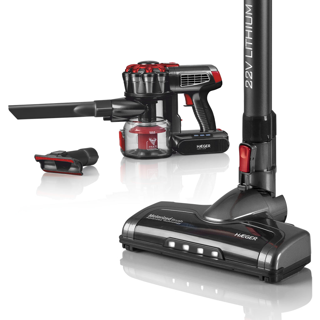 Haeger Cordless Vacuum Cleaner 22.2V – Jupiter II, 40 Min, Cyclonic Filter, LED Brush