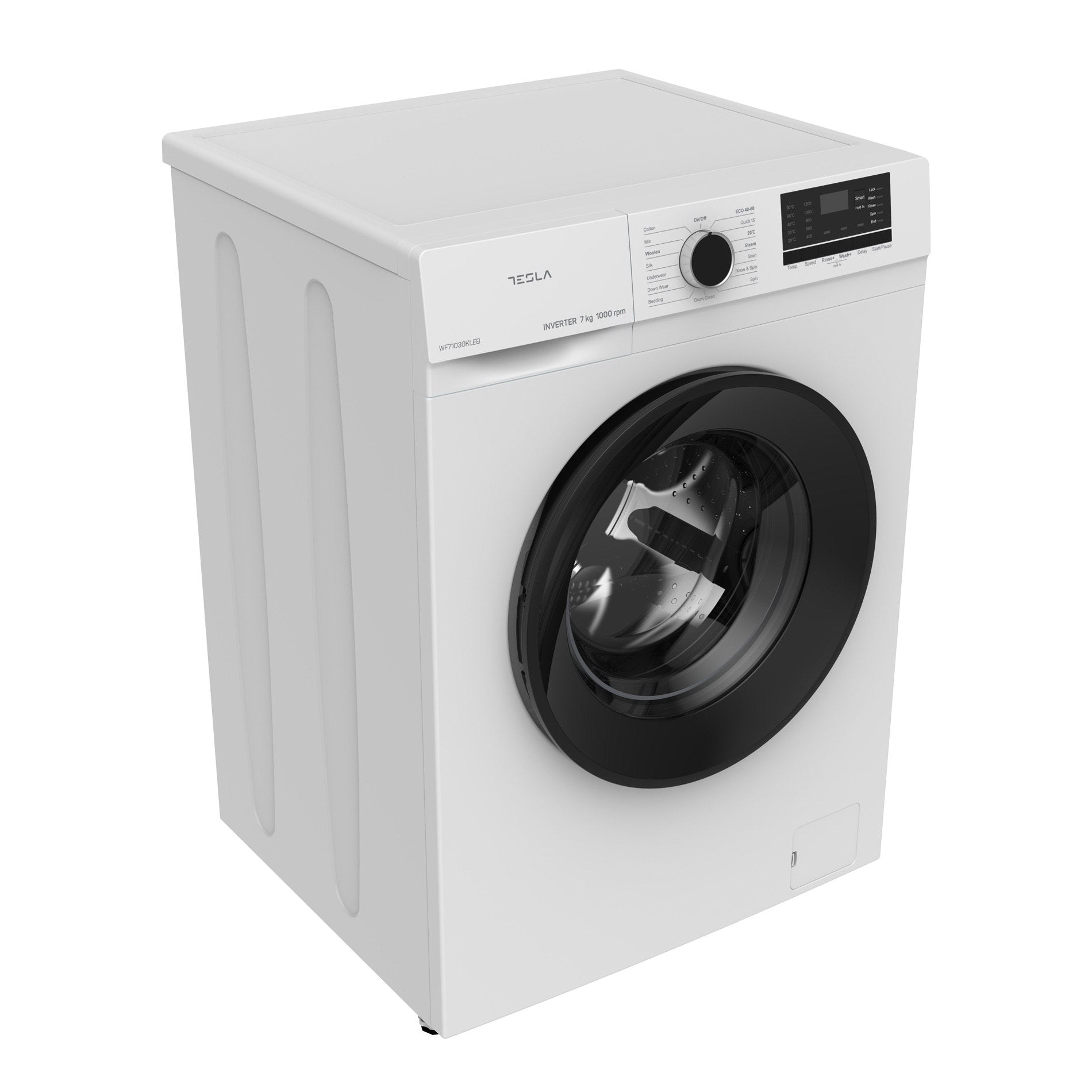 غسالة تسلا ذات التحميل الأمامي، 7 كجم، 1000 دورة في الدقيقة، WF71030KLEB، أبيض